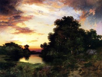 托馬斯 莫蘭 Sunset on Long Island